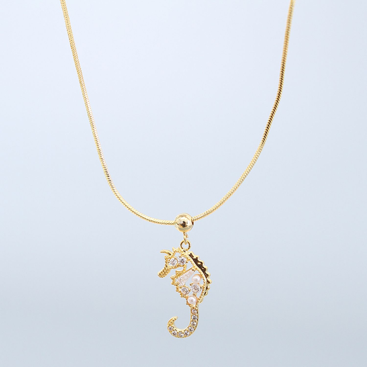 Sea Horse Pendant Adjustable Necklace