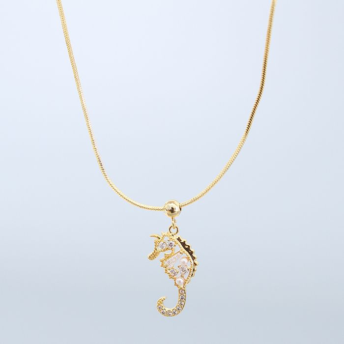 Sea Horse Pendant Adjustable Necklace