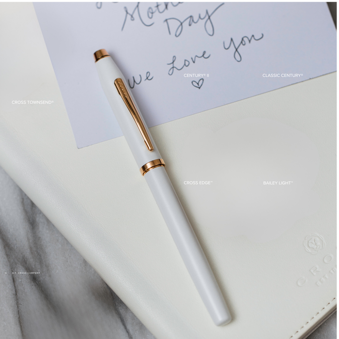 Century® II Pearlescent White Lacquer Rollerball Pen