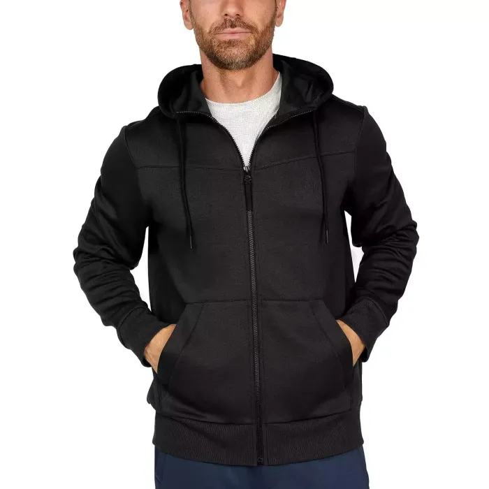 Spyder Men's Full Zip Stretch Hoodie Jacket, Black, Size S