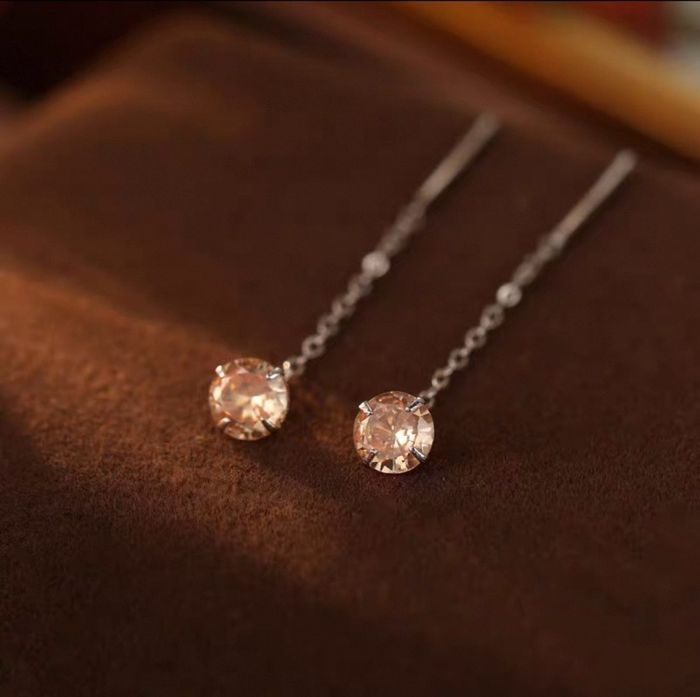 Мөнгөн ээмэг гинжтэй бор шаргал