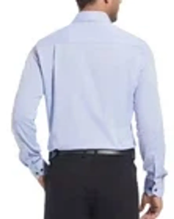 Duchamp Men's Slim Fit Cotton Stretch Shirt, Light Blue, XXLarge