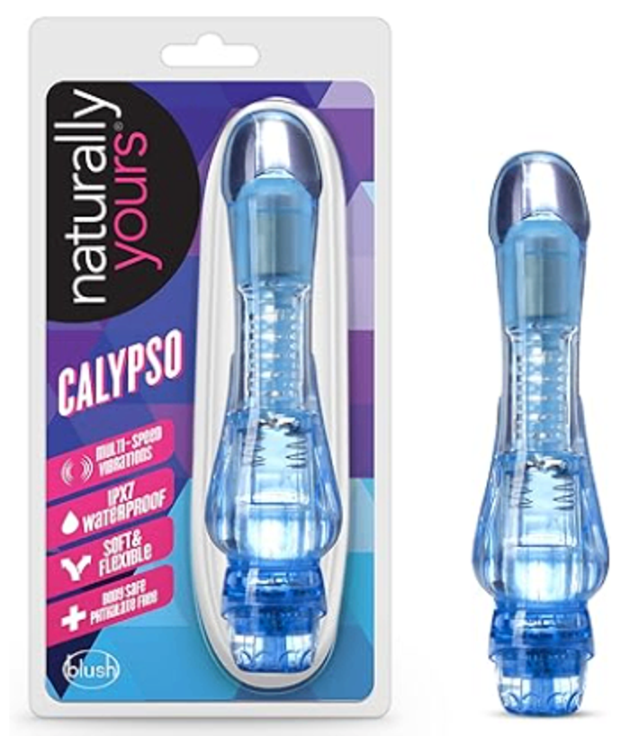 Blush Naturally Yours Vibrator Blue 6.75 Inches