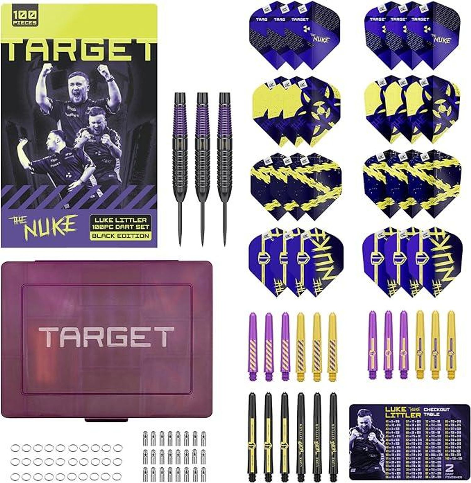 Target Luke "The Nuke" Littler 100PC Dart Set Brass