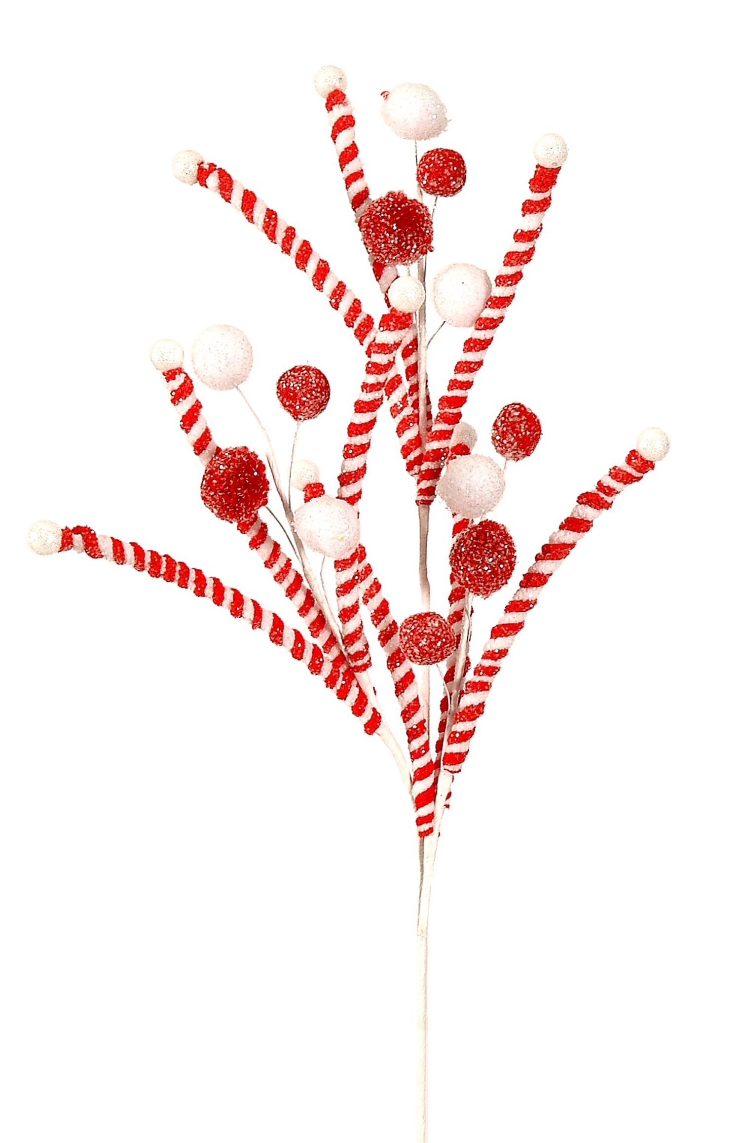 Red/white branch w/pon pons