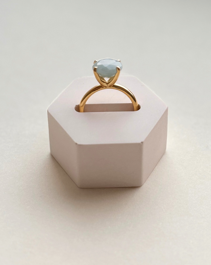 Raw aquamarine ring/ Акуамарин бөгж