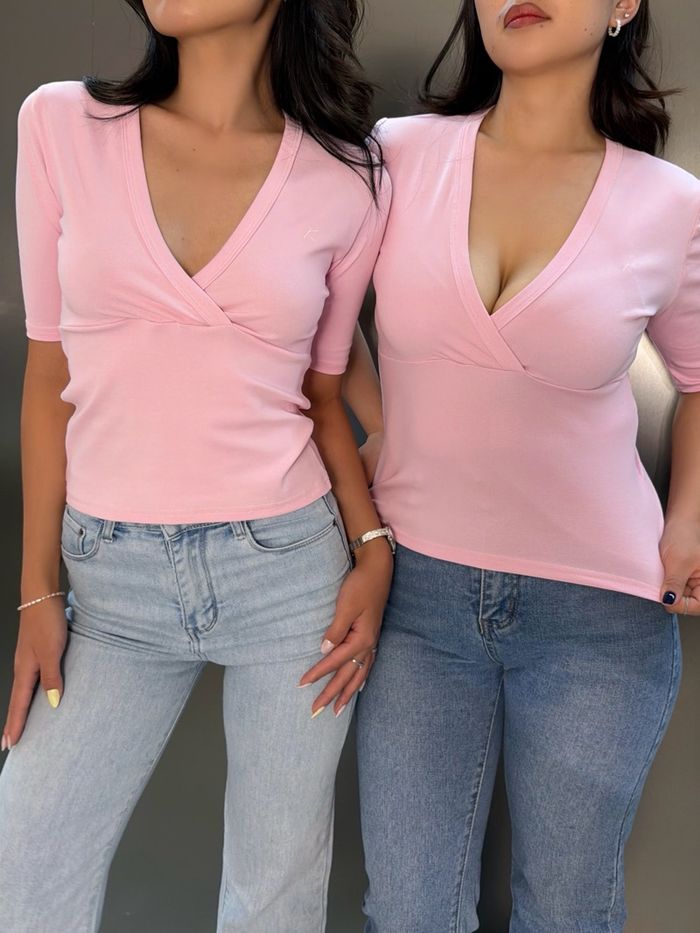 V neck midi top