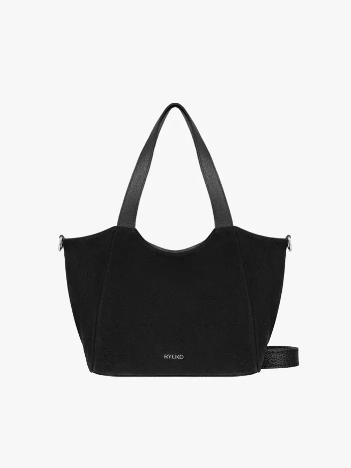 Black soft handbag