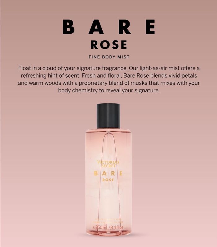 Vs Bare rose mist 250ml