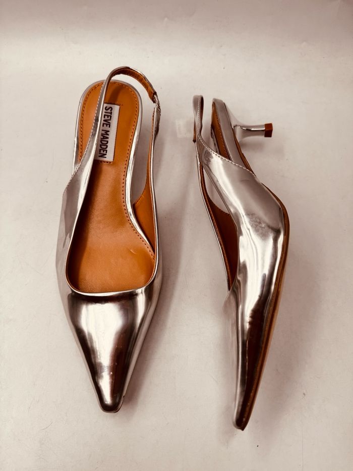 Steve Madden silver heel