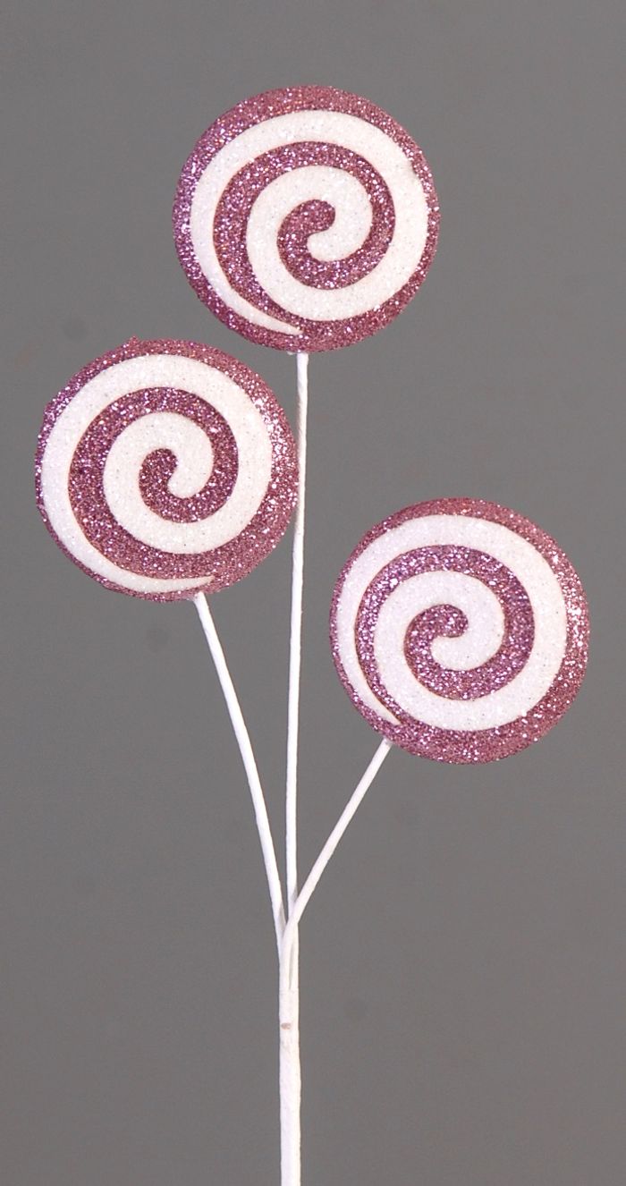  Branch w/candy in dark pink & white