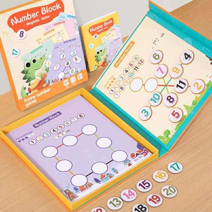 Number block magnetic game 