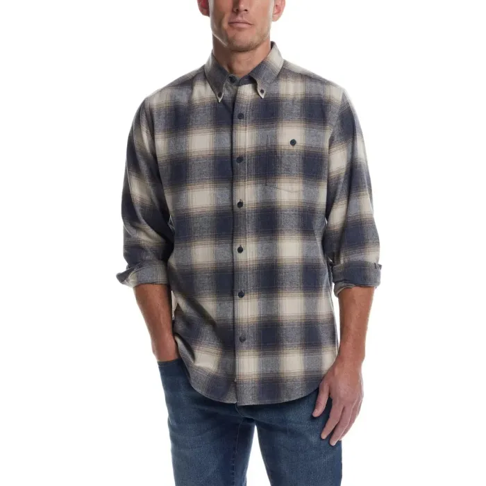 Weatherproof Vintage Men's Flannel Shirt, Blue, Size L