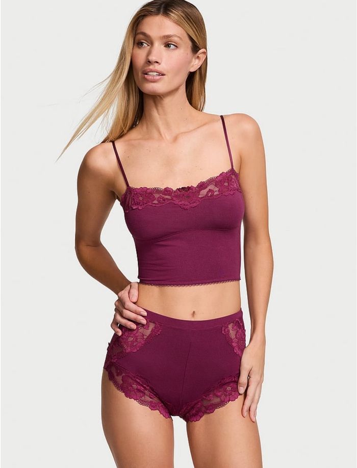 Modal Soft Lace Trim Slip Dress