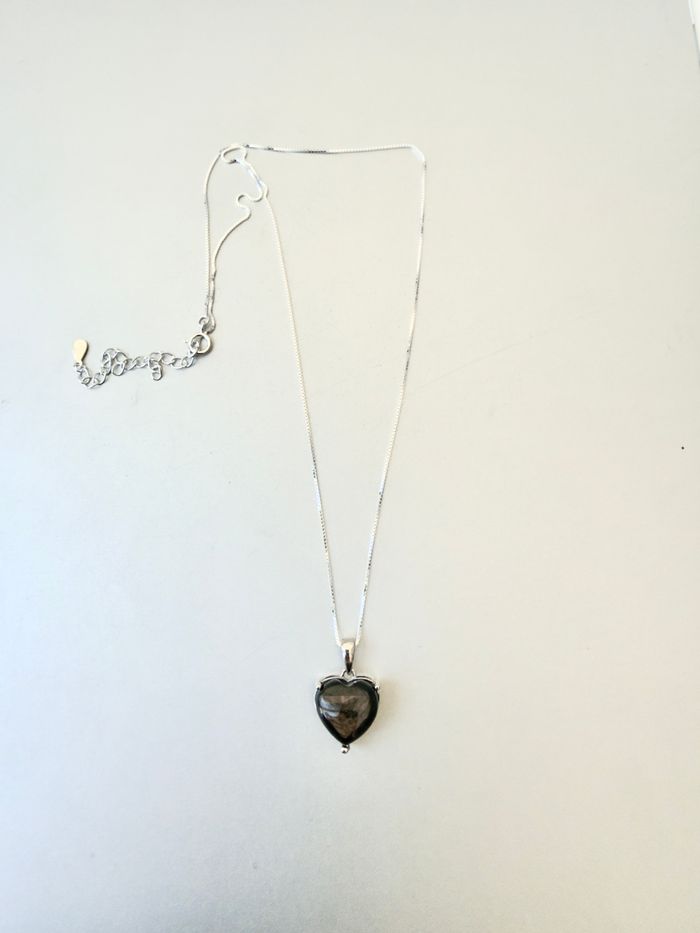 Алтан обсидиан, мөнгөн зүүлт