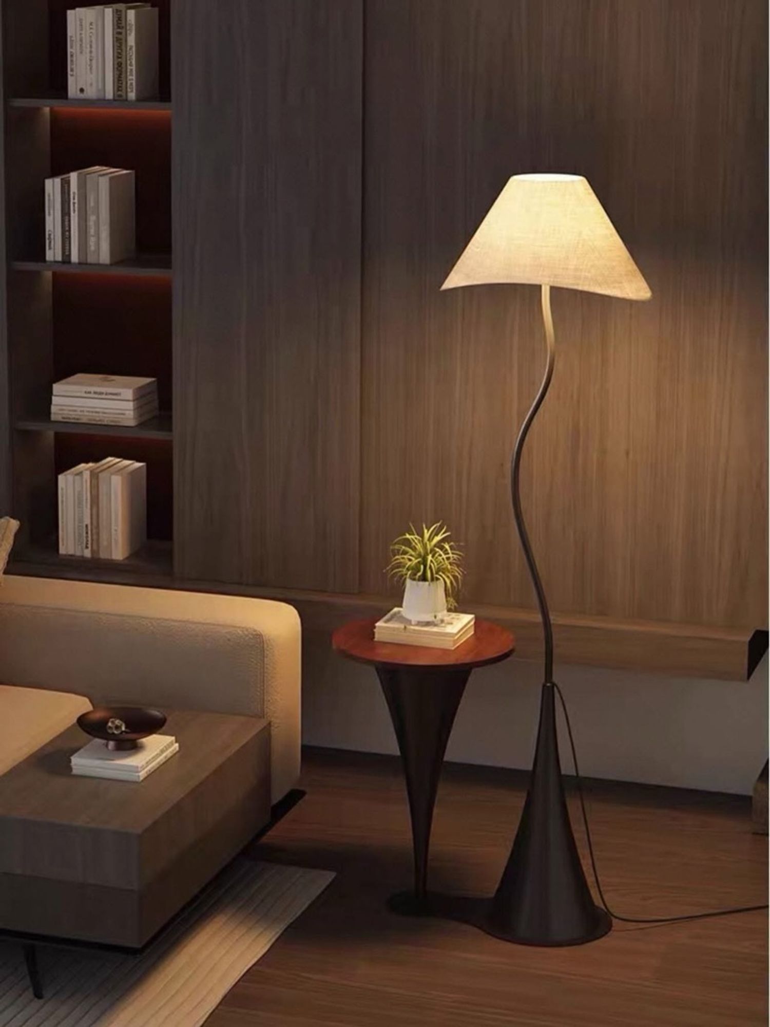 Хажуудаа ширээтэй шалны гэрэл