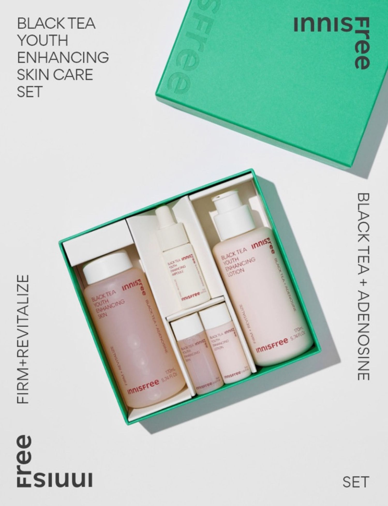 INNISFREE BLACK TEA YOUTH ENHANCING SKIN CARE SET 