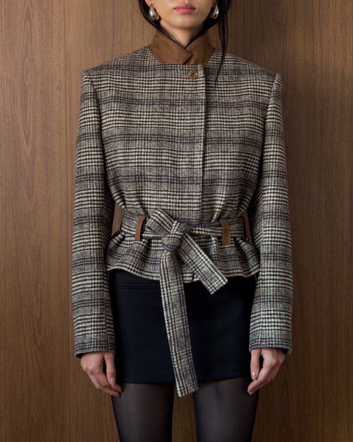 BELTED CROPPED JACKET 
