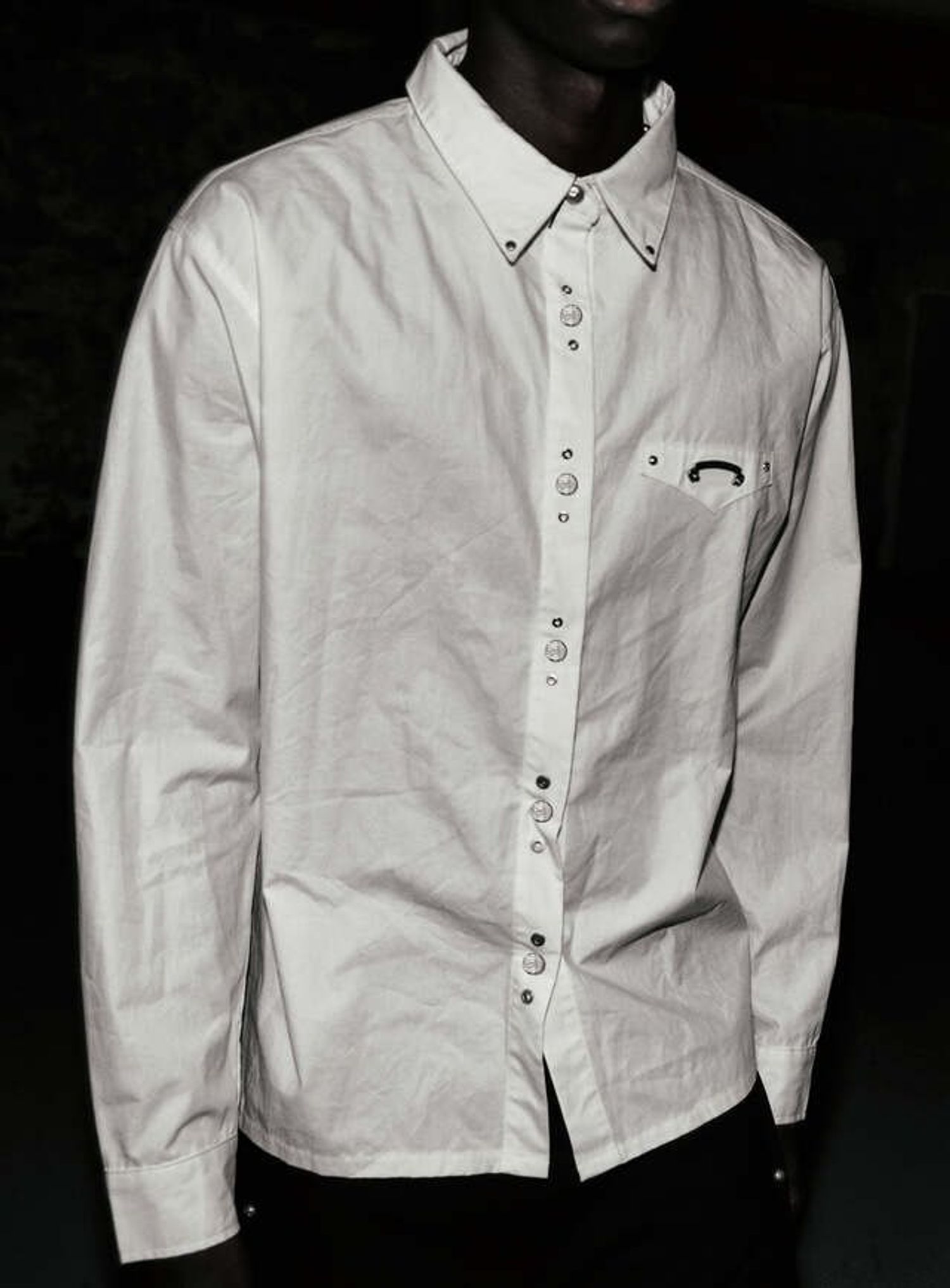 Viper Logo Rivet Shirt - White