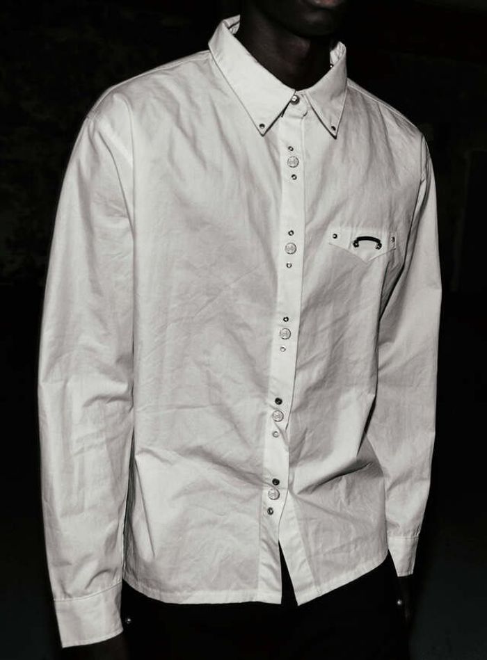 Viper Logo Rivet Shirt - White