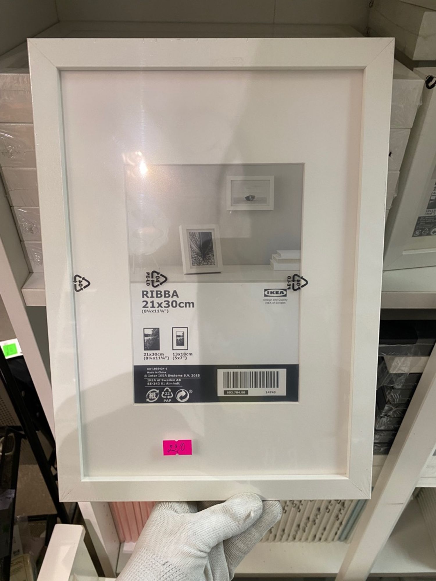 Ribba 21x30 цагаан