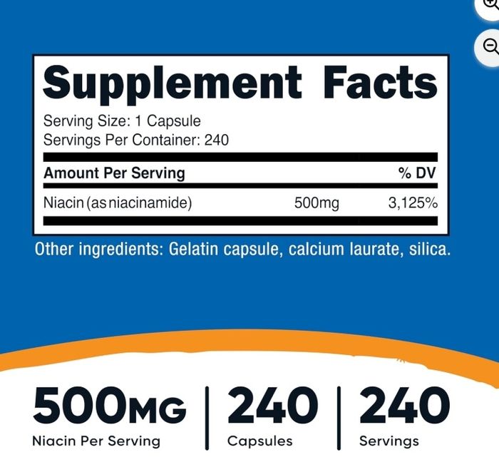 Niacinamide 500 mg / B3 vitamin /