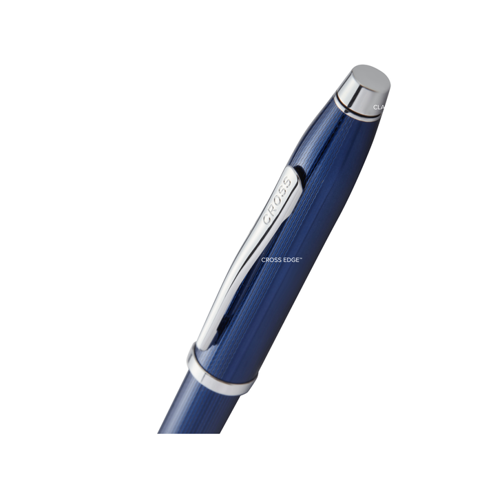 Cross Century® II Polished Translucent Cobalt Blue Engraved Diamond Pattern with Polished Chrome Appointments Selectip® Rollerball Pen