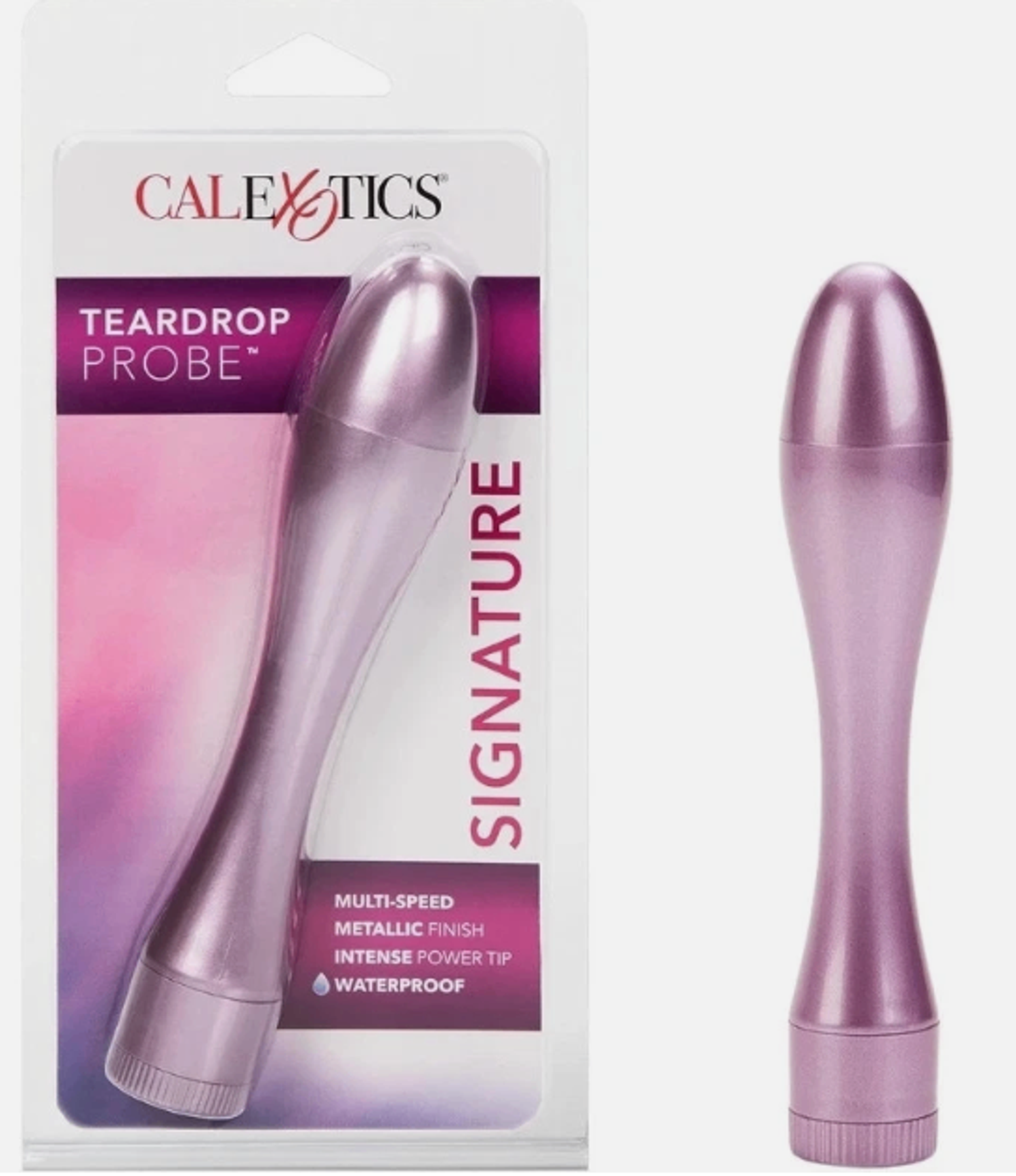 CalExotics Teardrop Probe Vibrator - Pink