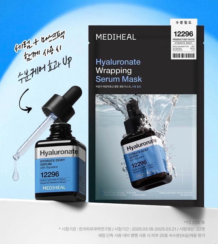 MEDIHEAL HYALURONATE WRAPPING SERUM MASK 