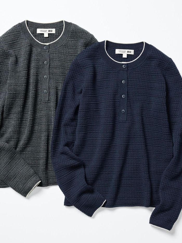 UNIQLO эмэгтэй ваффли цамц 