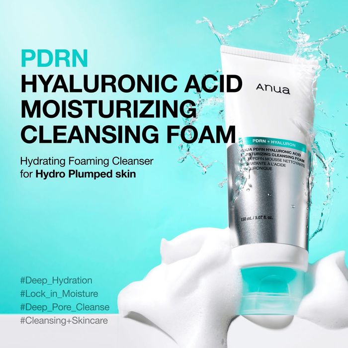 Anua PDRN Hyaluronic Acid Moisturizing Cleansing Foam 