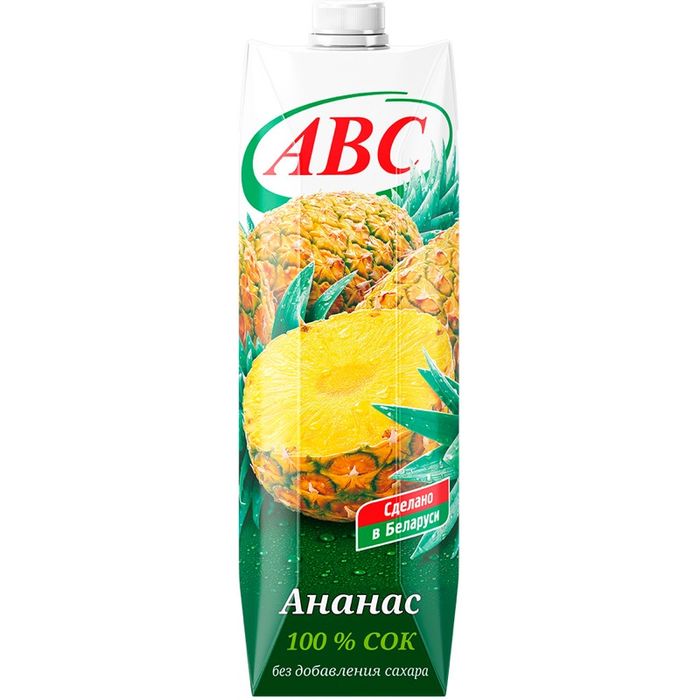 Жүүс Ананас 1л 100% ABC Беларусь 