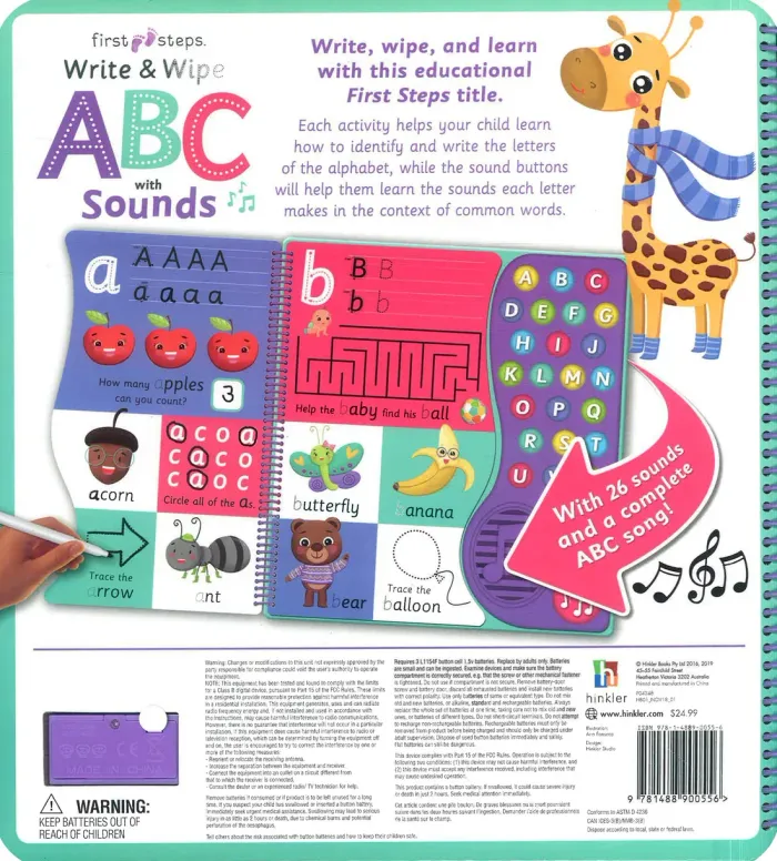 First Steps Write and Wipe ABC with Sounds