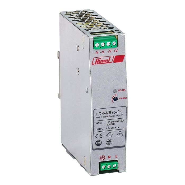 75W, 24V, 3.1A, DIN-RAIL MOUNTING TYPE