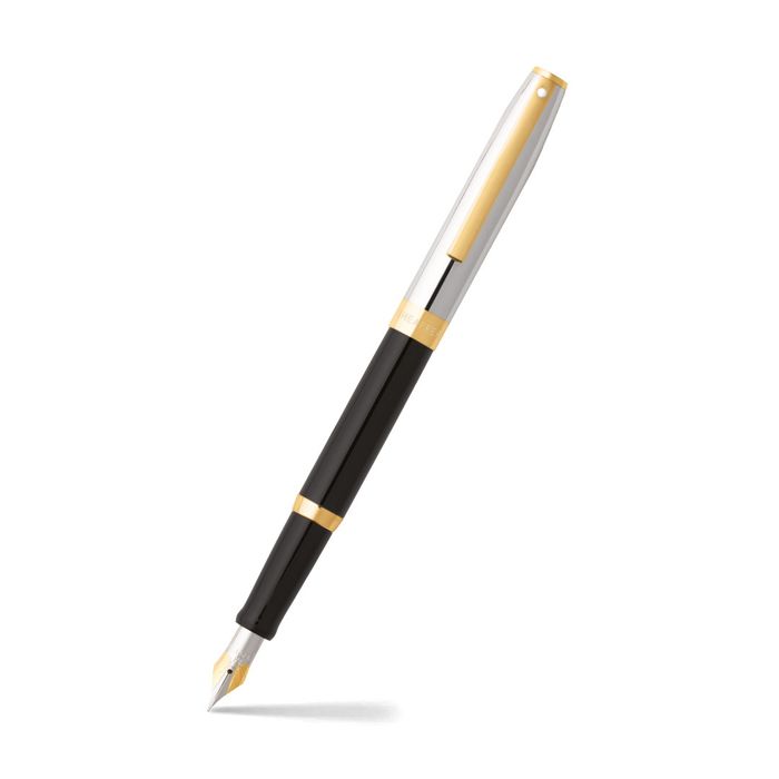 Sheaffer® SAGARIS 9475 Gloss Black Barrel and Chrome Cap Fountain Pen With Gold Tone Trim 