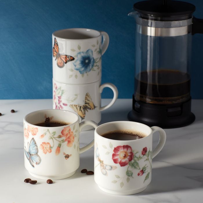 BUTTERFLY MDW DW STACKING MUGS S/4