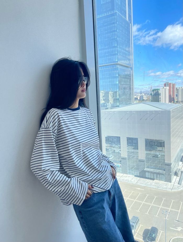 STRIPED BASIC TOP /хөх судалтай/