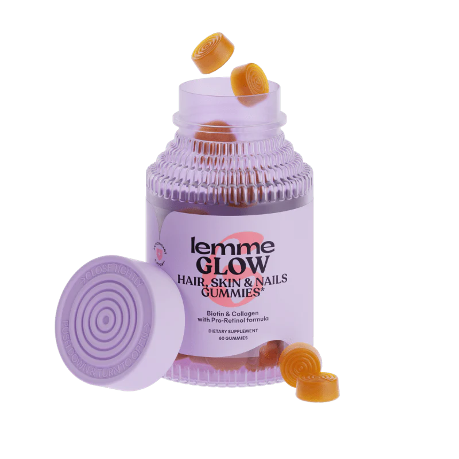  Lemme Glow Collagen Hair Gummies 