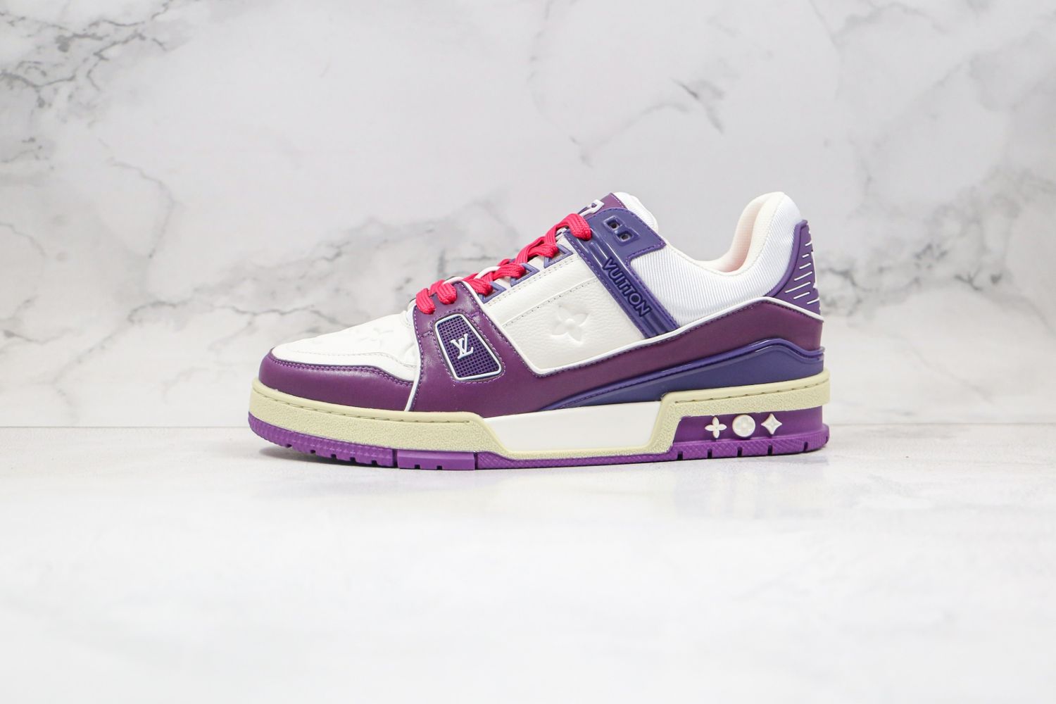 Louis Vuitton Trainer Sneaker - White Purple