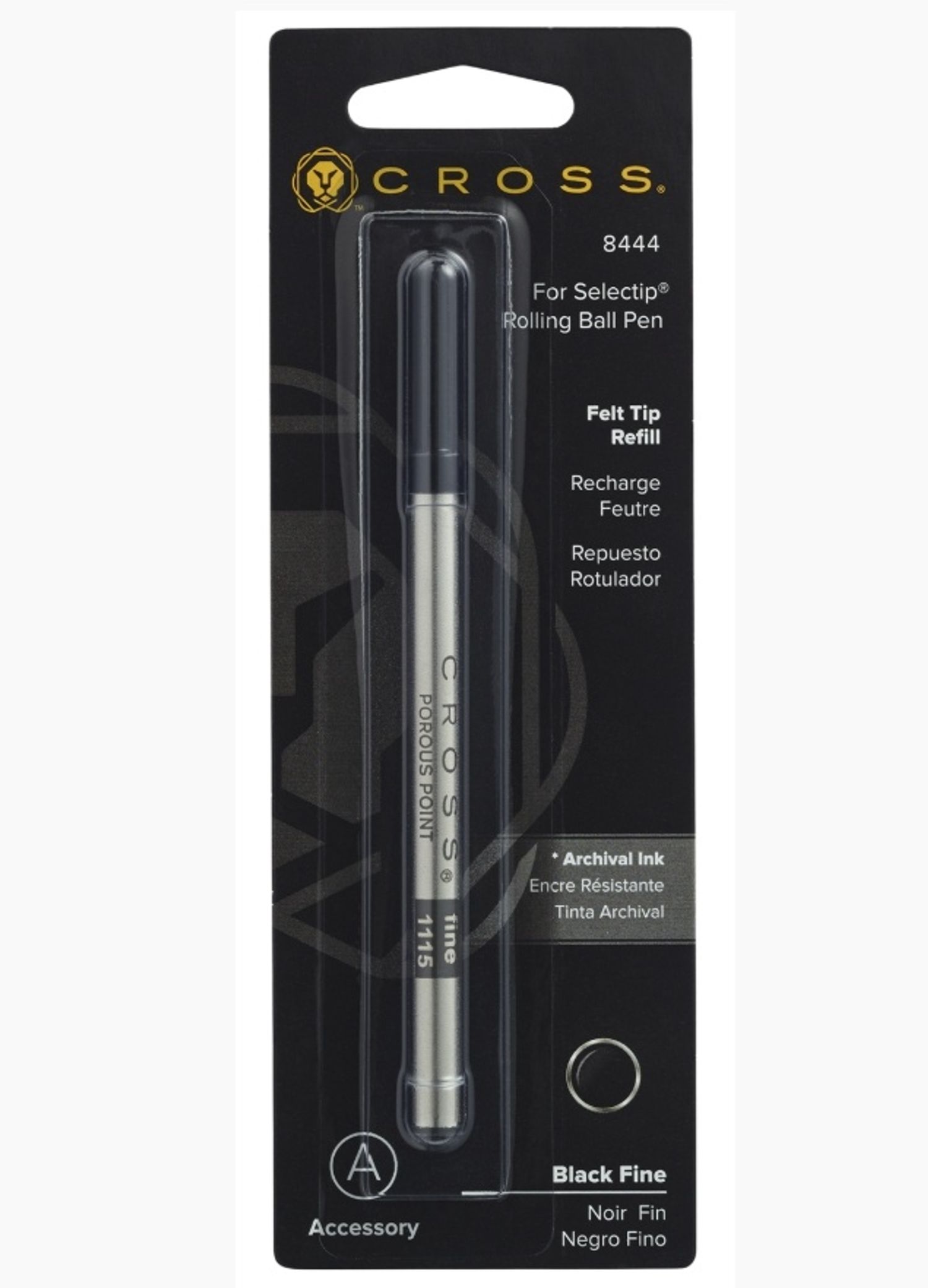 Selectip Porous-Point Pen Refill - Black - Fine - Single Pack