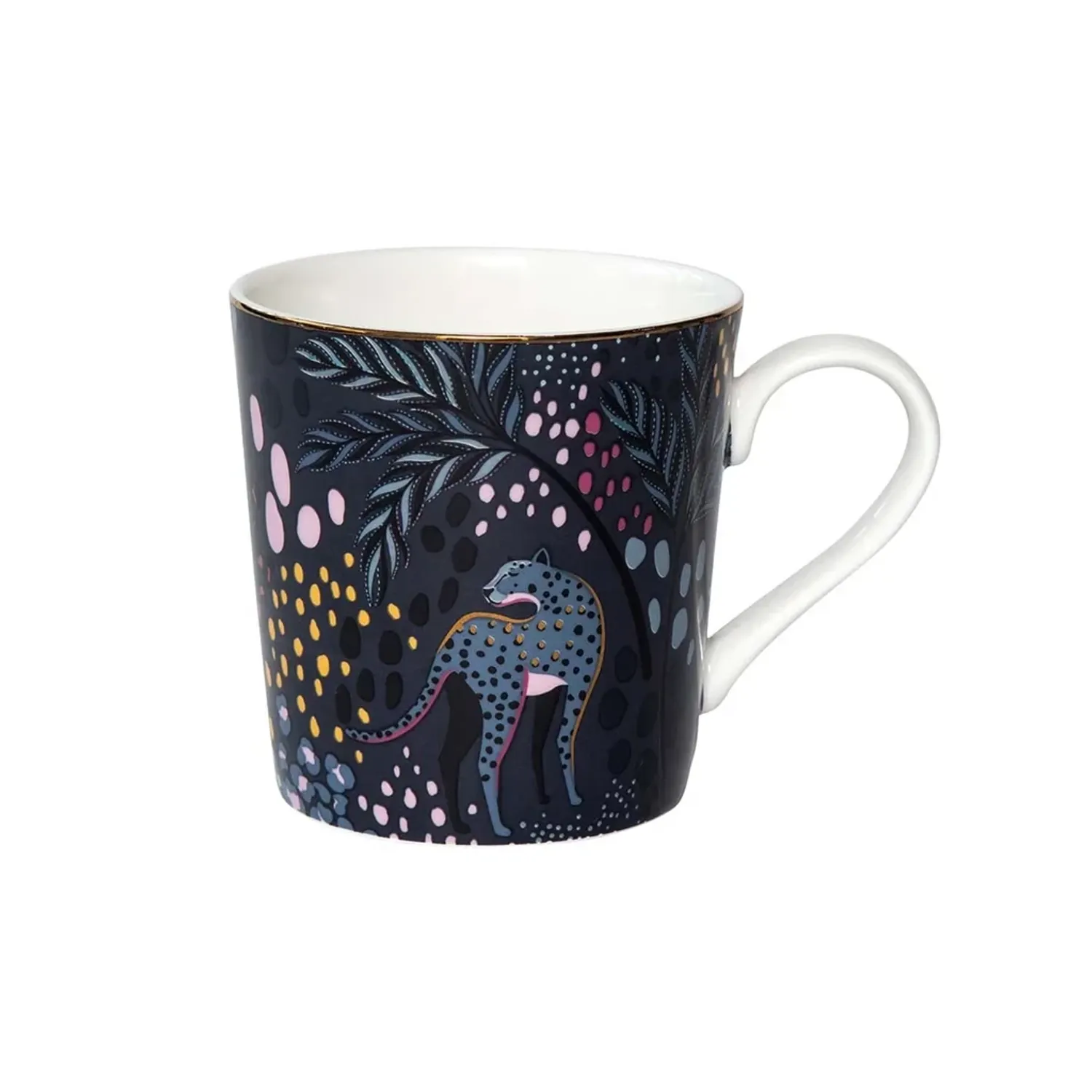 Midnight Leopard Navy Boxed Mug_0.34L Sara Miller