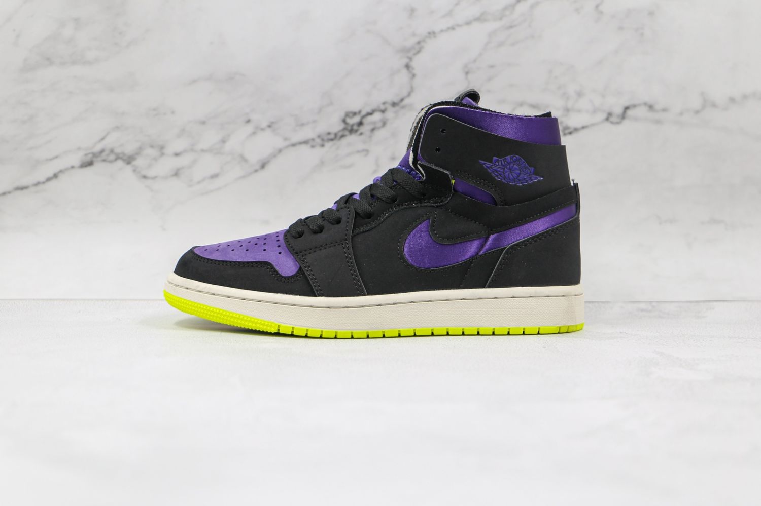 Jordan 1 High Zoom Air CMFT Black Court Purple Lemon Venom