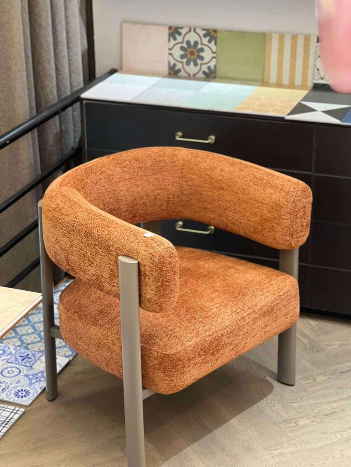 Orange arm chair