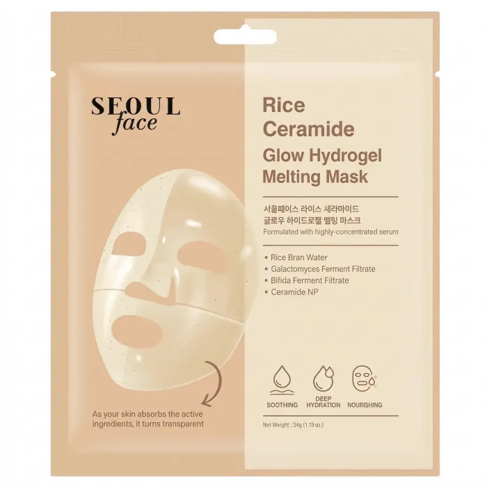 Seoul Face Rice Ceramide Glow Hydrogel Melting Mask