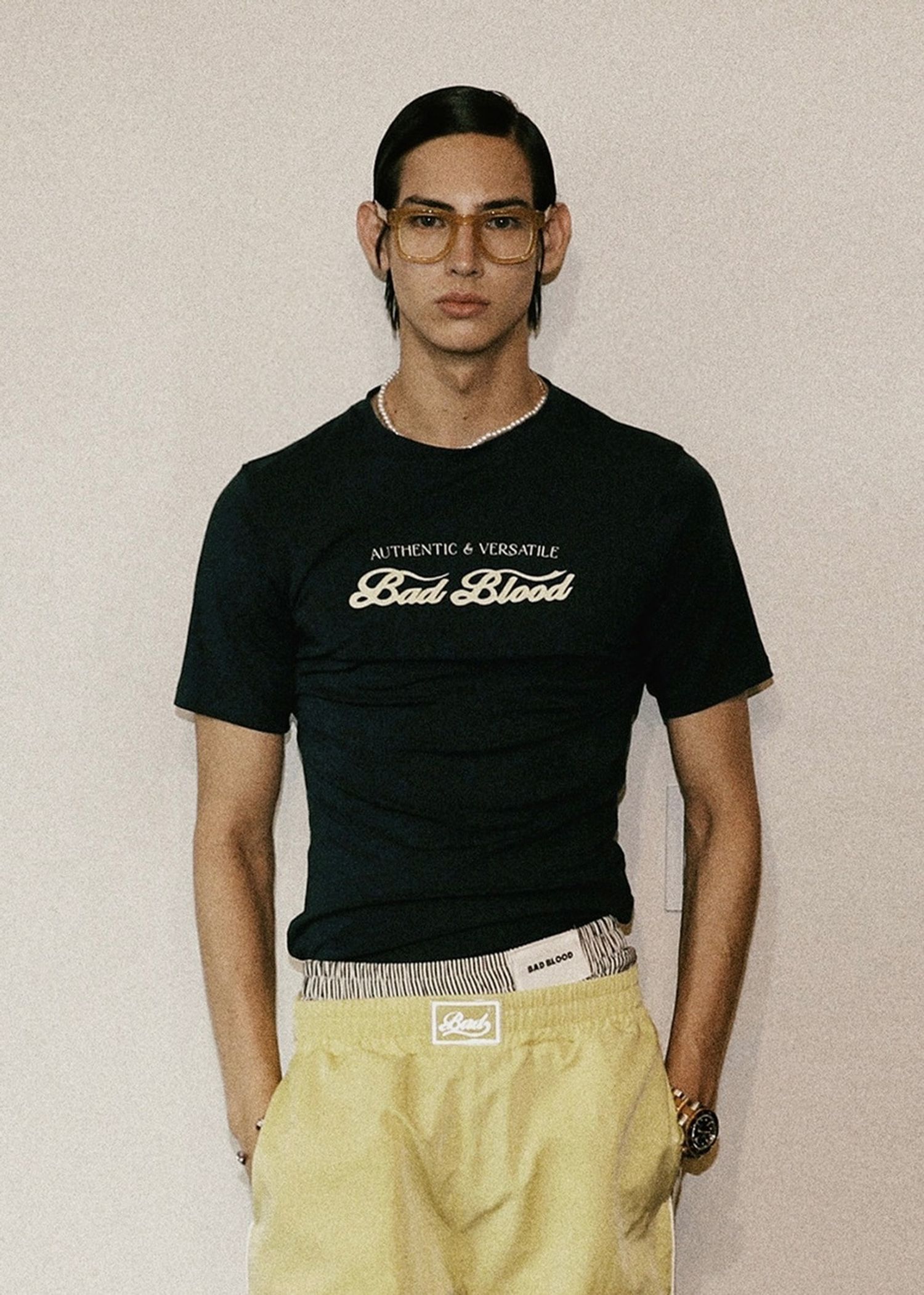Script Logo Slim T-shirt - Navy