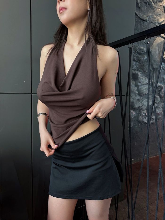 Lyocell halter neck top
