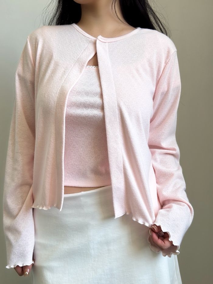 Powder cardigan (baby pink)