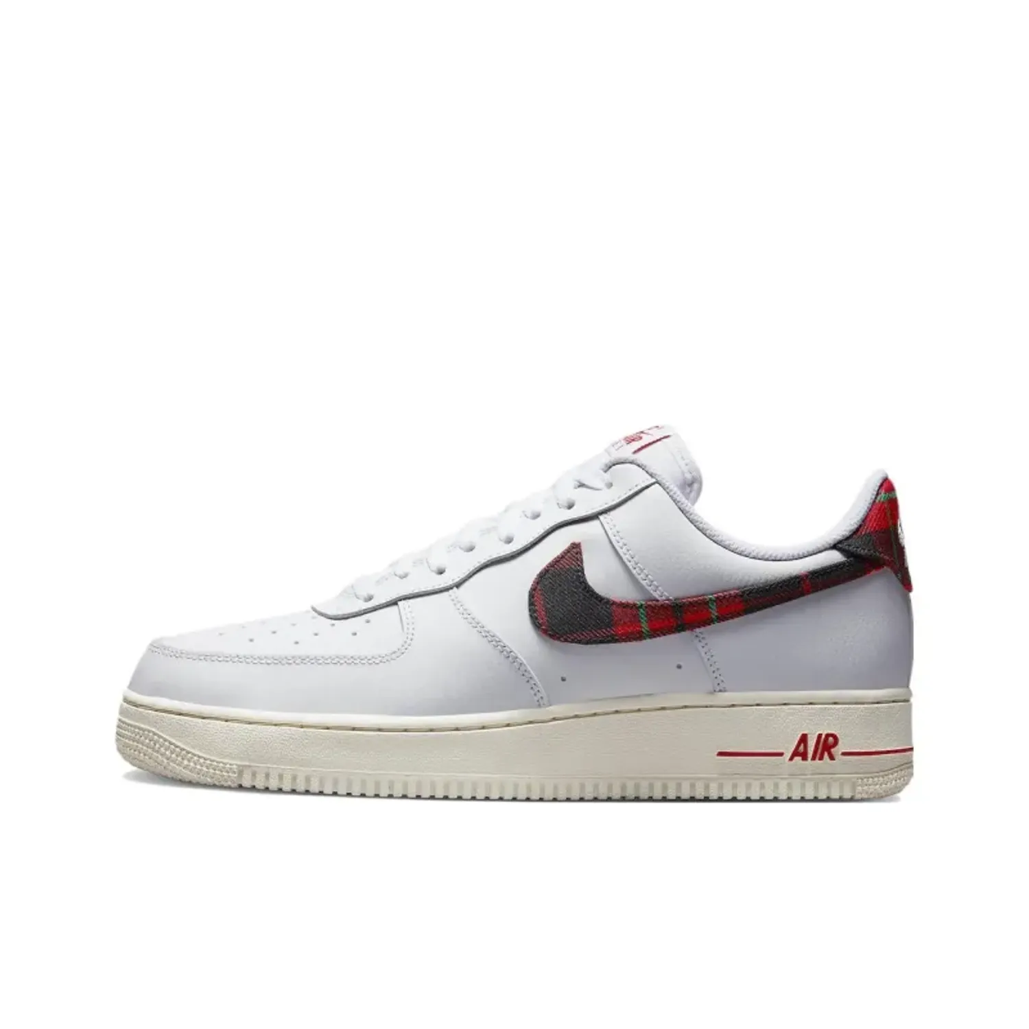 Nike Air Force 1 Low '07 LV8 Tartan Plaid White University Red