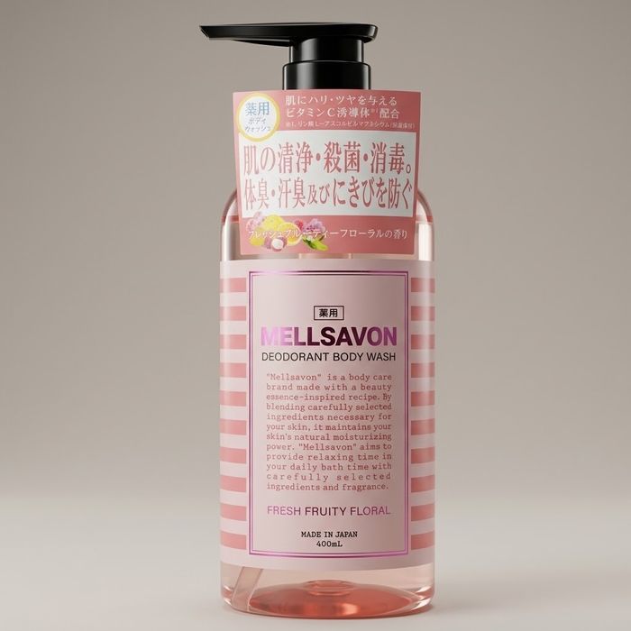 MELLSAVON үнэр дарагч биеийн шингэн саван 400 мл (Fresh Fruity Floral)