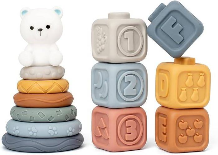 Montessori Stacking Toys Soft Building Blocks